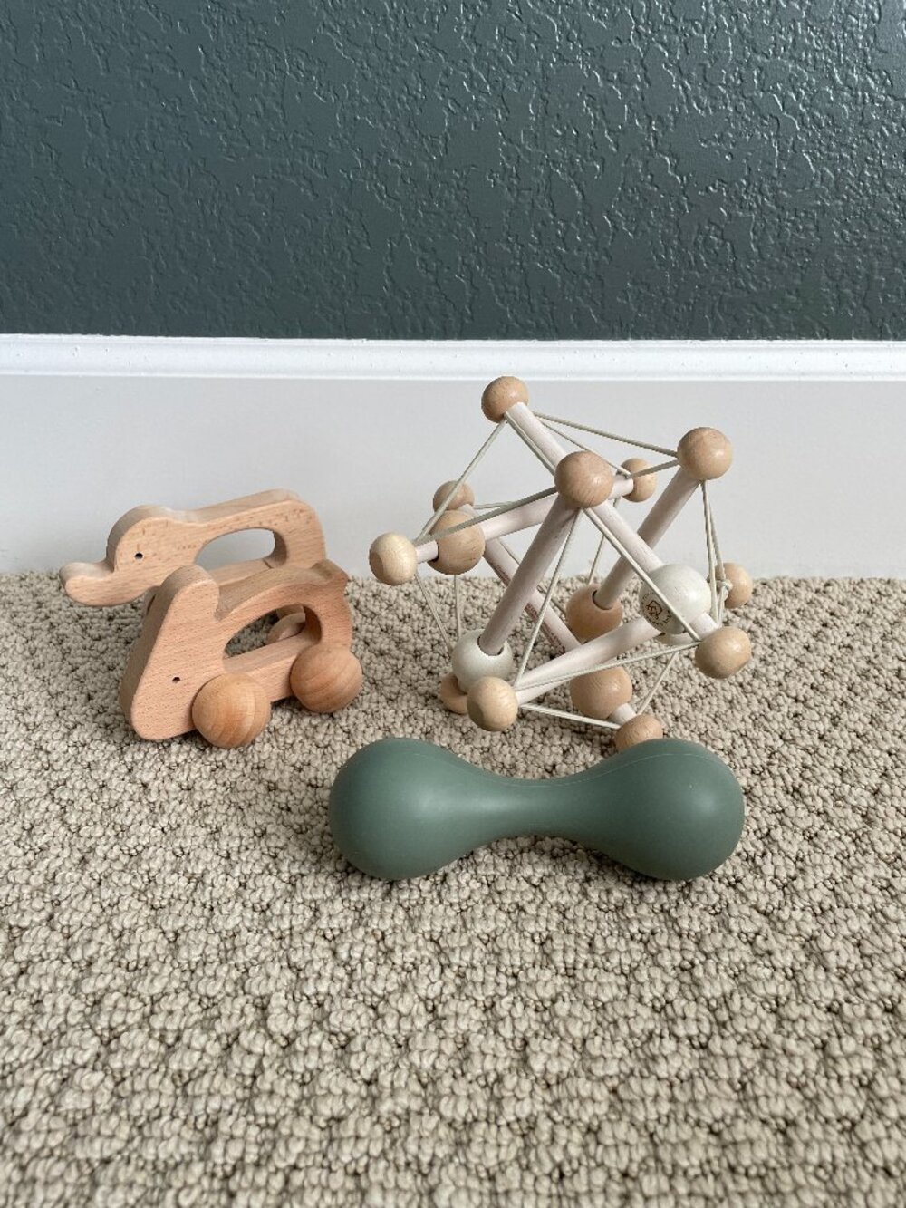 Manhattan Toy Skwish Infant Rattle and Mushie Silicone Rattle